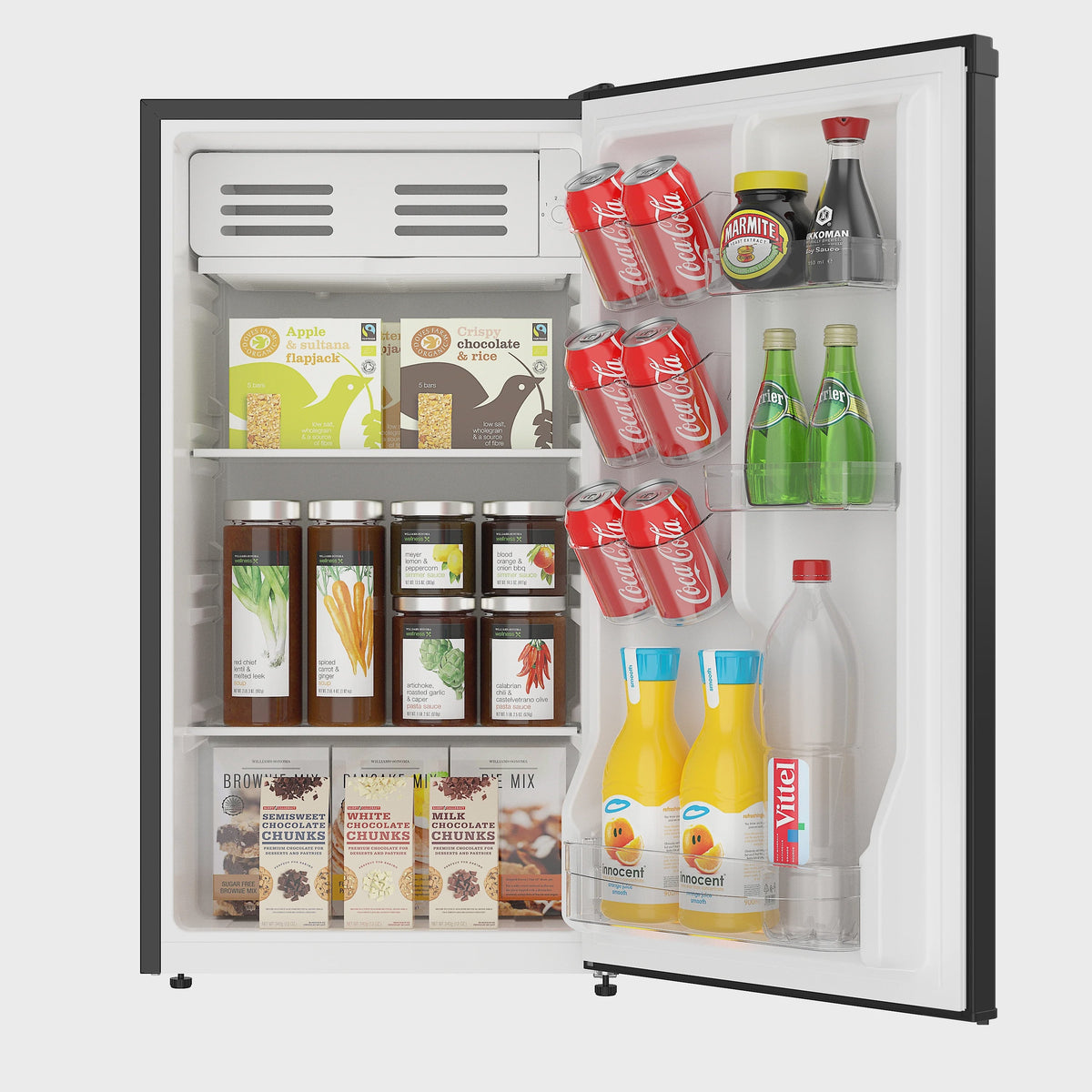 Arctic Chef 3.2 Cu. ft. Compact Refrigerator with Eraser Board Door, RFR326, Black