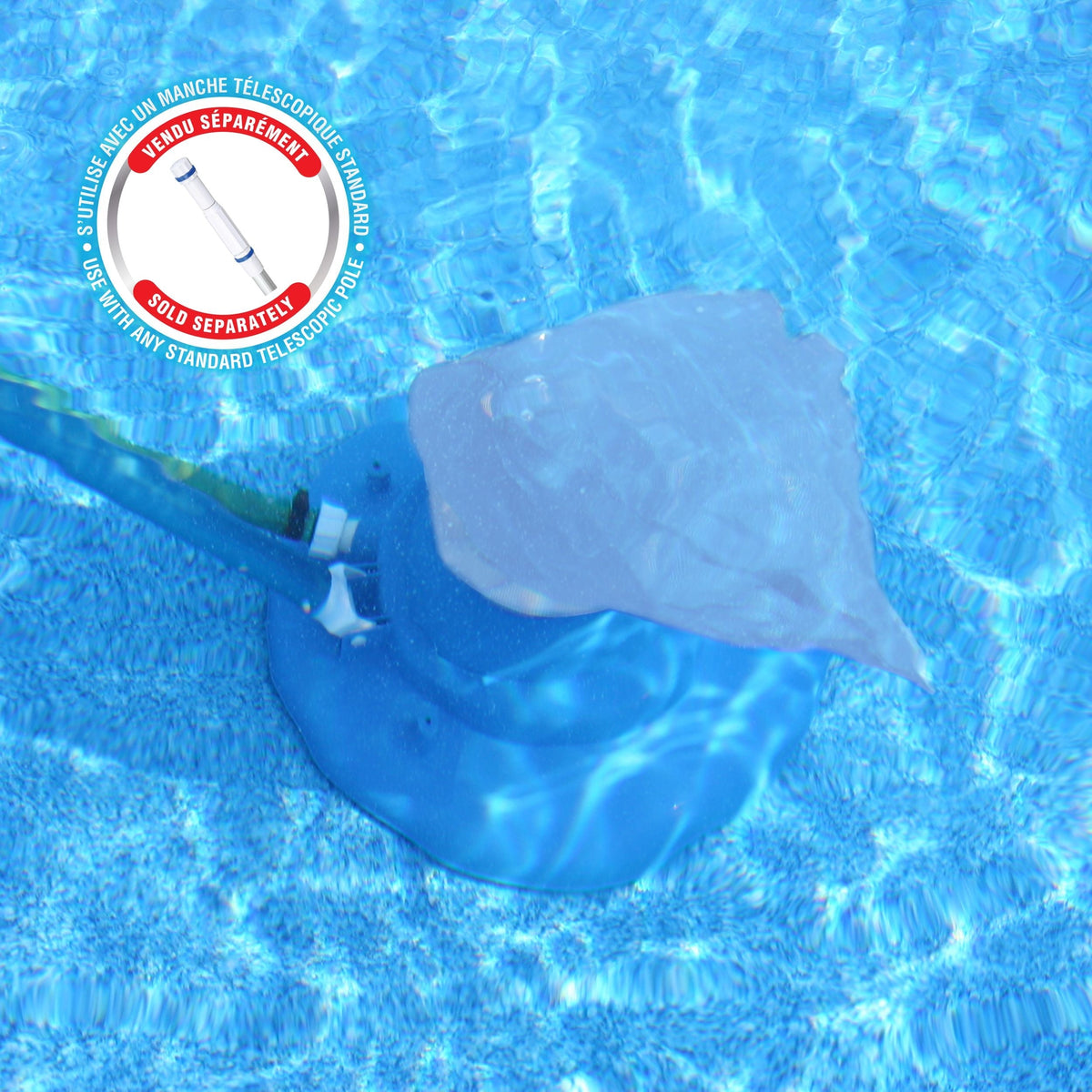 Aquarius Pool Leaf Skimmer with Roller Wheels & Brushes, Garden Hose attachment