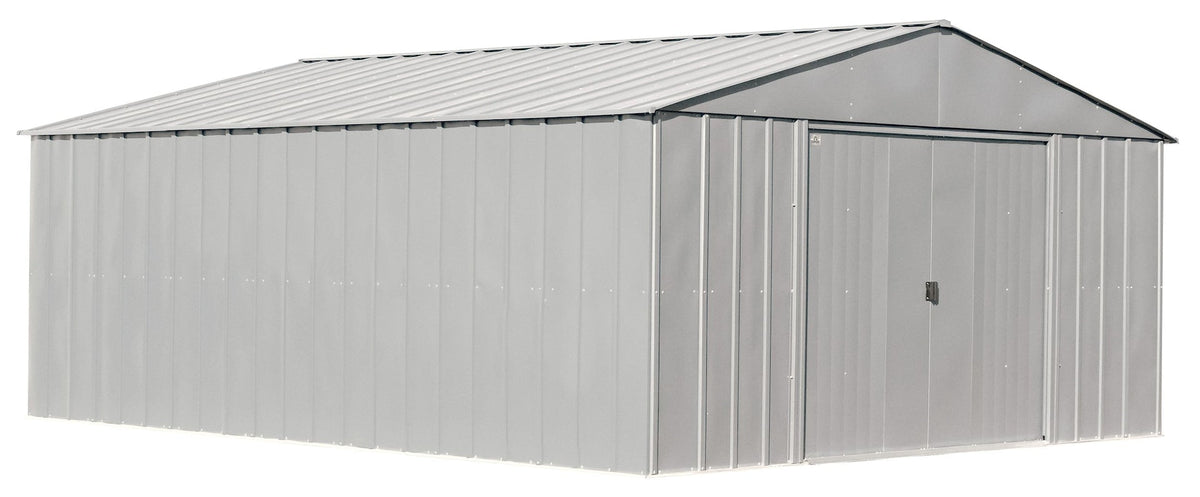 Arrow Classic 14x17-ft Flute Grey Corrosion-Resistant Metal Shed