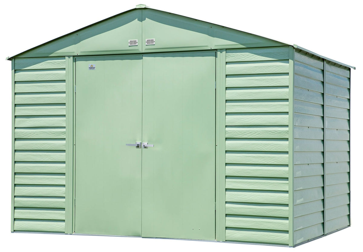 Arrow Select Galvanized Steel Storage Shed, Sage Green, 10-ft x 8-ft