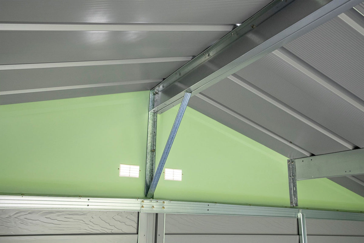 Arrow Select Galvanized Steel Storage Shed, Sage Green, 10-ft x 8-ft