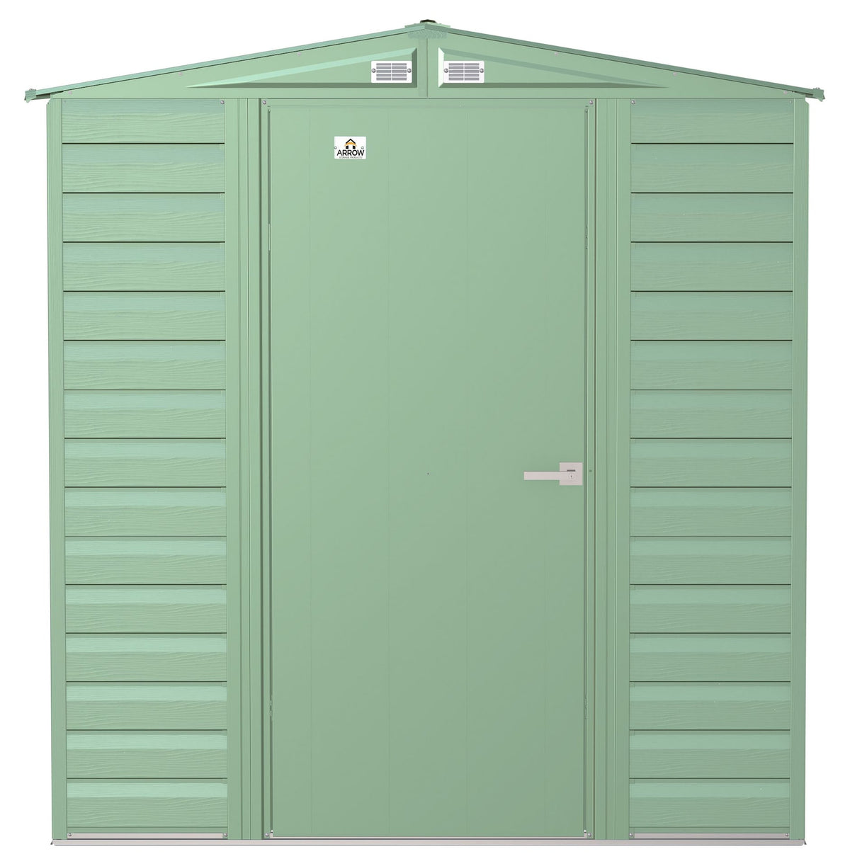 Arrow Select Galvanized Steel Storage Shed, Sage Green, 6-ft x 7-ft