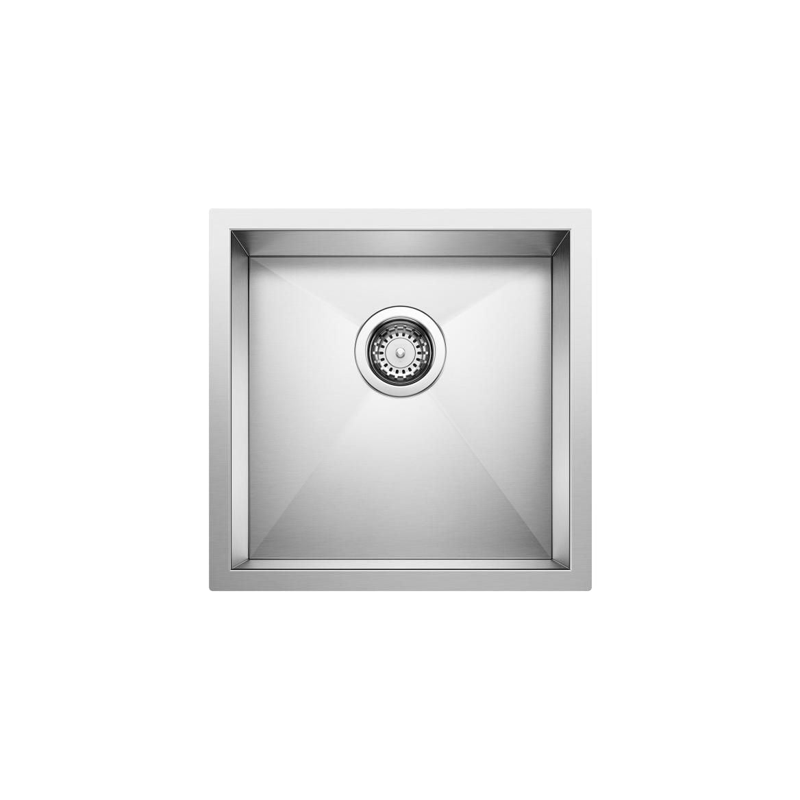 Quatrus R0 17-in Stainless Steel Undermount Bar Sink