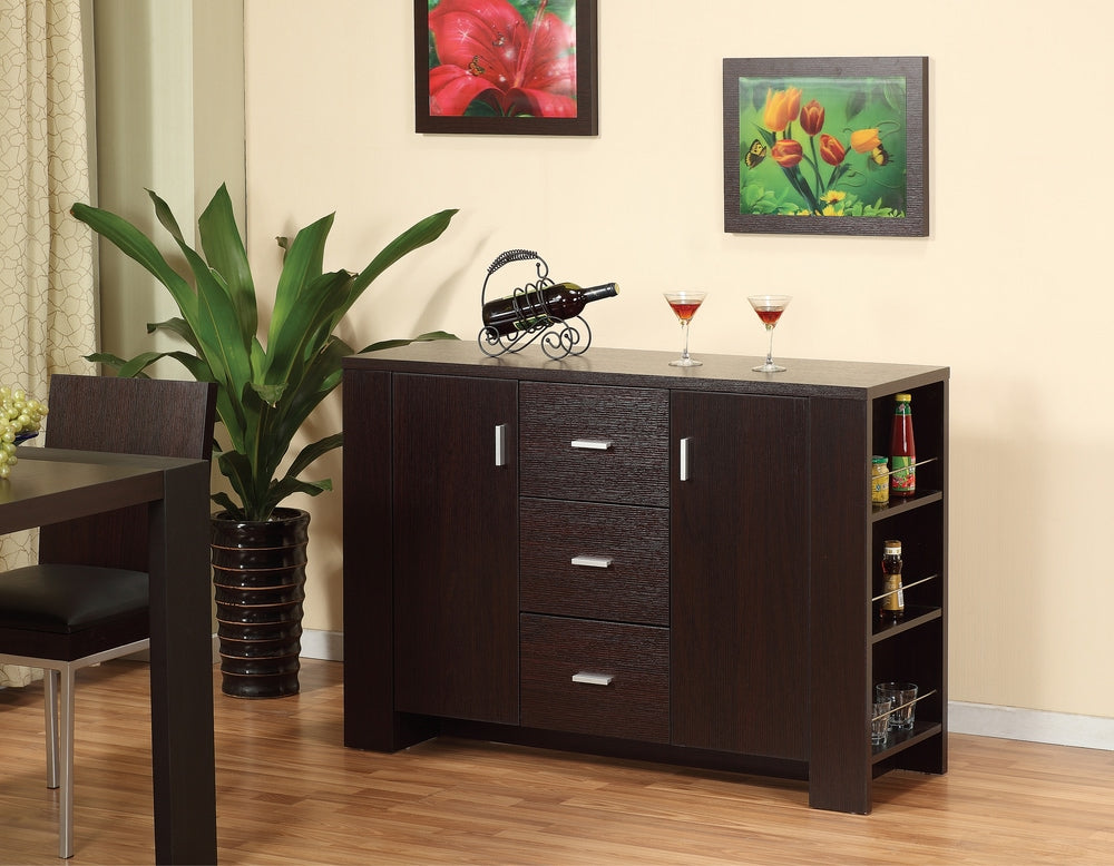 Ashton Freestanding Dining Buffet/Server with Storage, Dark Cherry