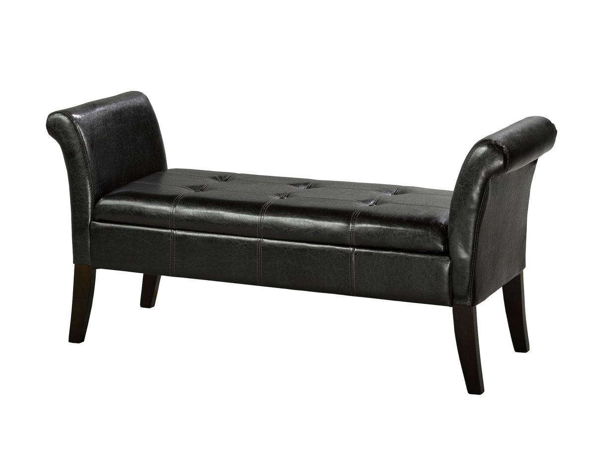 Fabric Tufted Accent Bench with Storage