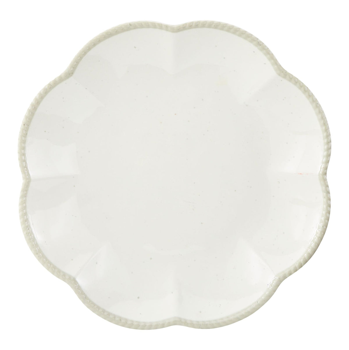 CANVAS Scalloped Dinner Plate, BPA-free, Plastic, Ivory Colour
