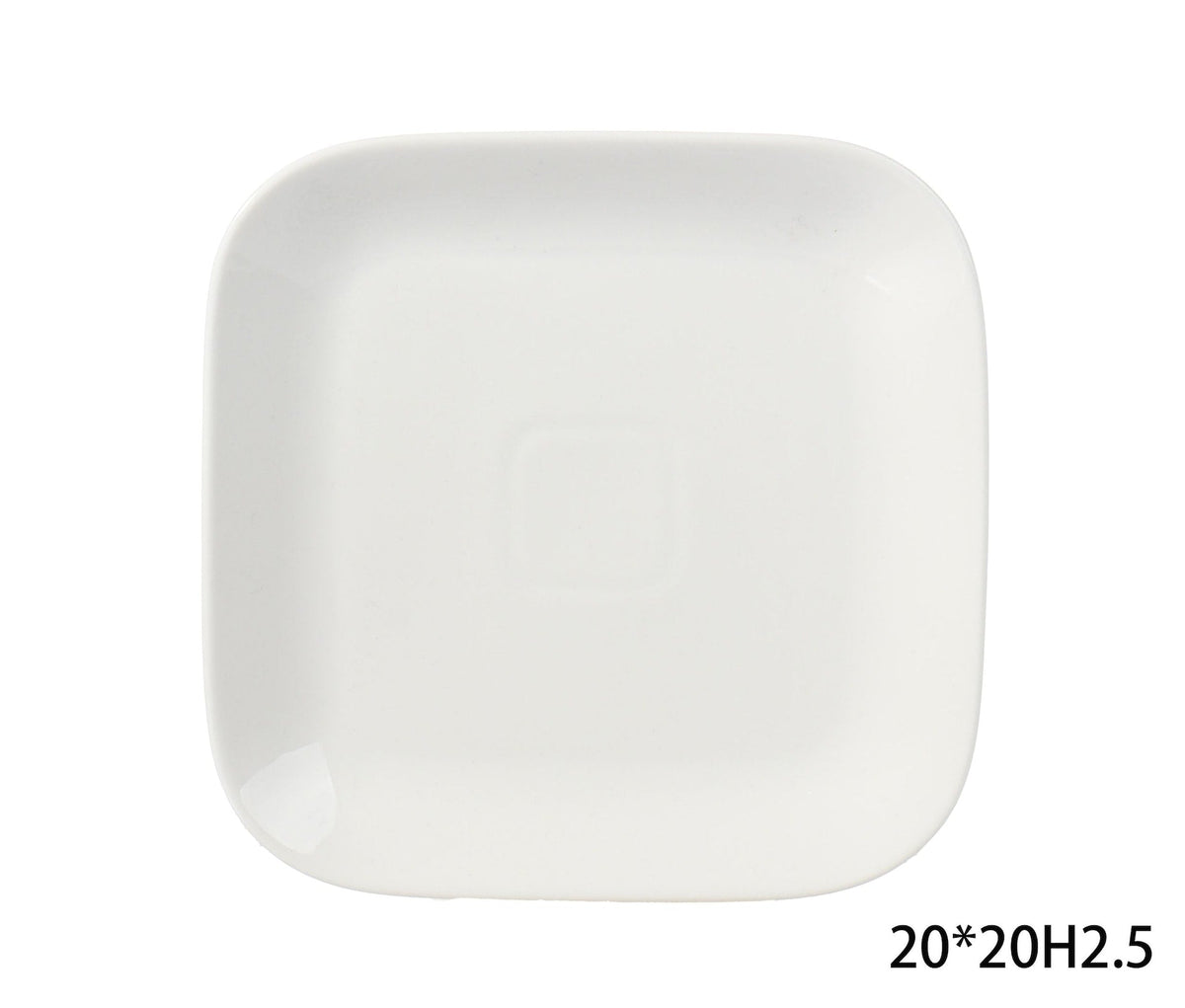CANVAS Square Stoneware Side Plate, 8-in, White