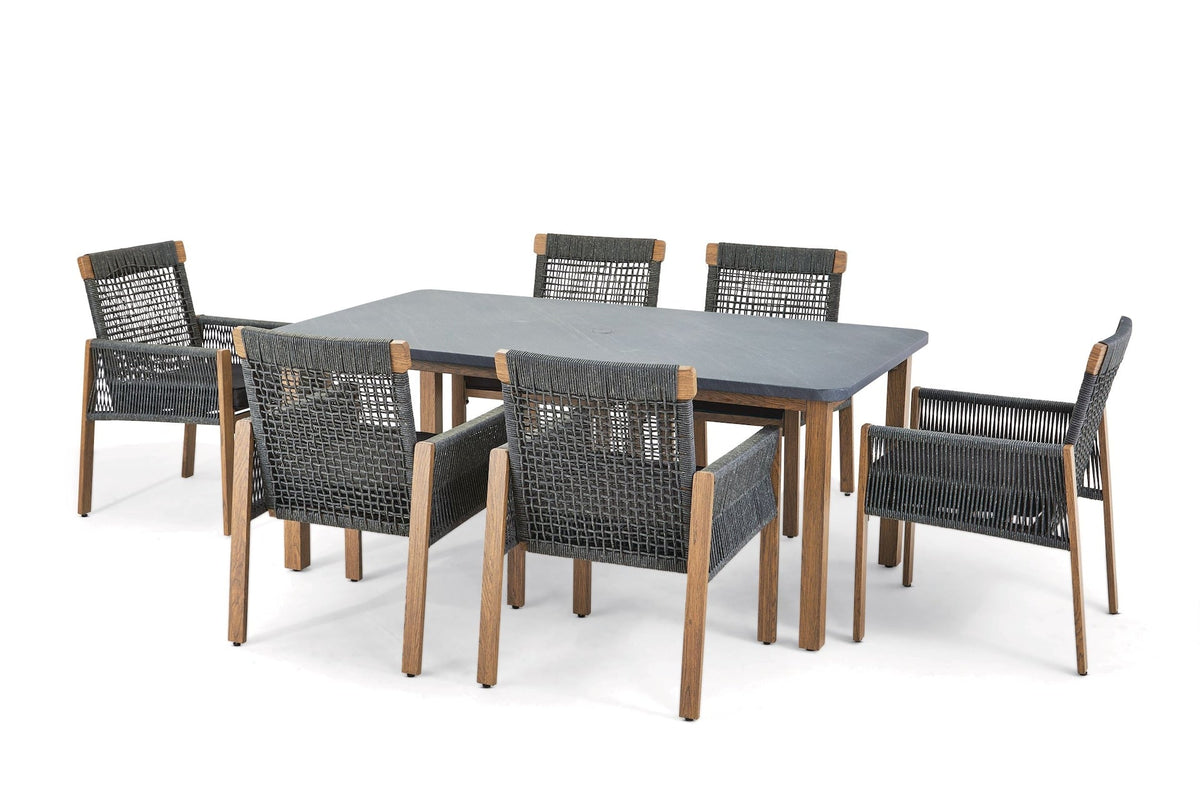 CANVAS Vernon All-Weather Wicker Casual Outdoor/Patio Dining Set, 7-pc