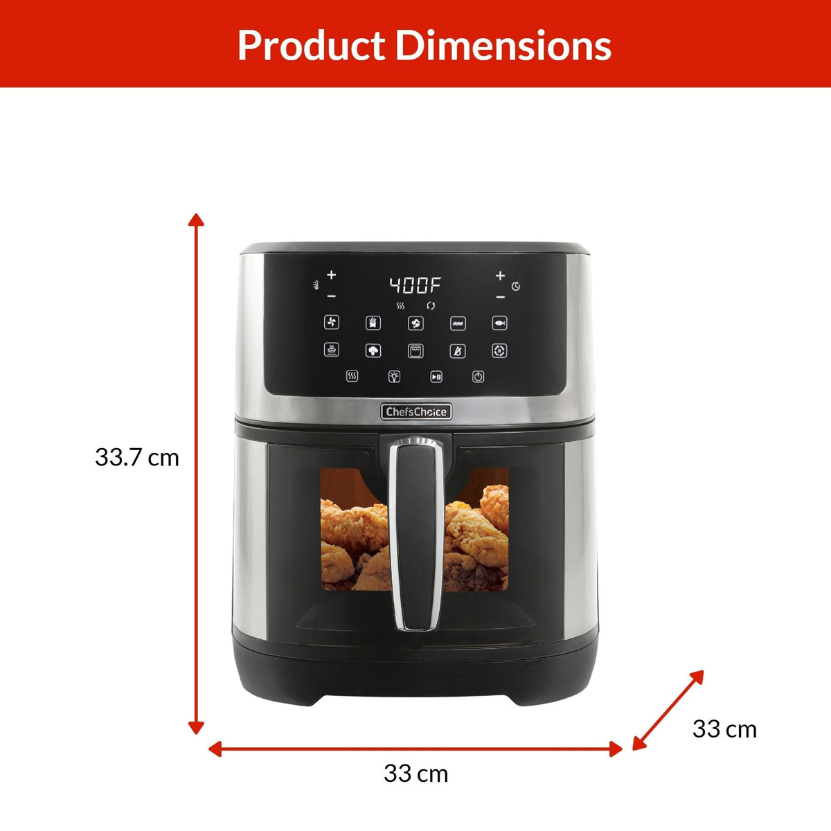Air Fryer with LED Touchscreen Display, 7-qt