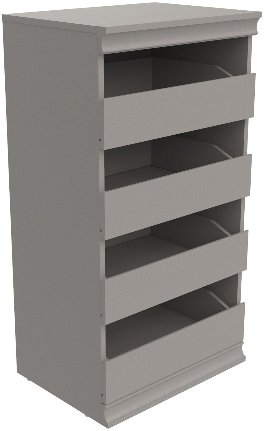 Modular Stackable 4-Drawer Closet Storage Unit, Taupe