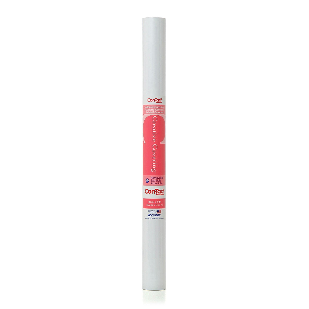 Con-Tact Creative Covering Removable Adhesive Shelf/Drawer Liner, White, 18-in x 9-ft
