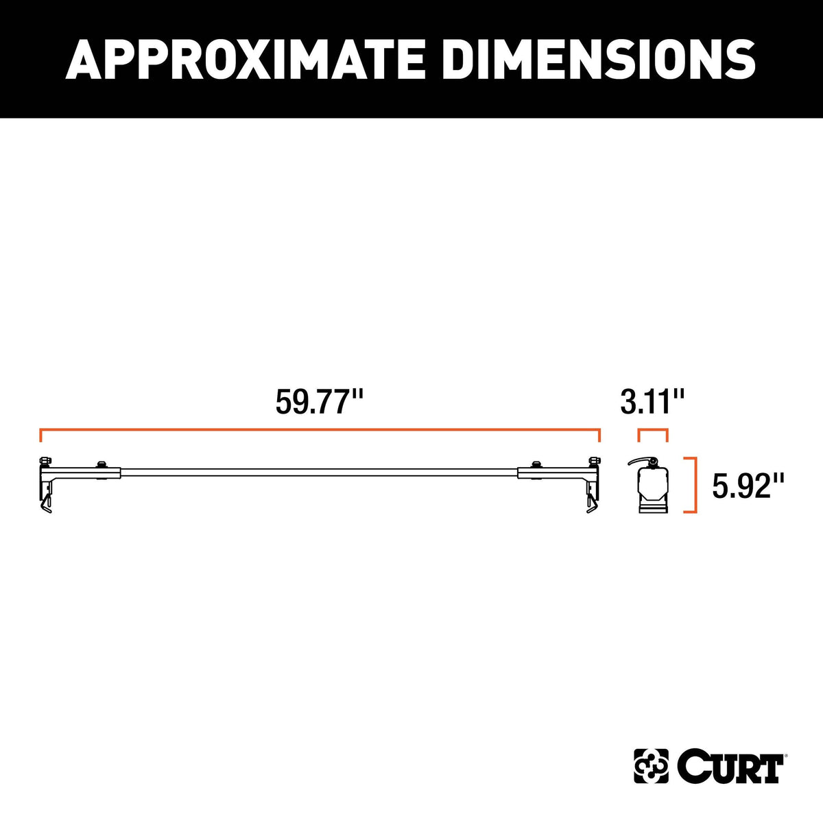18119 Quick-Release Roof Rack Crossbars, Black Steel, Select Wrangler JK
