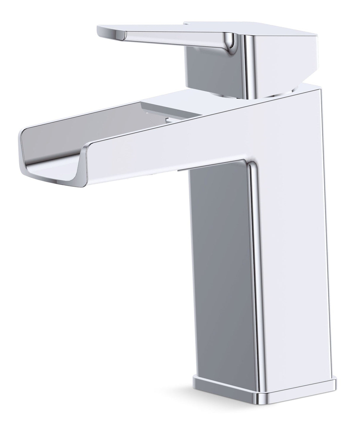 Reeve Single Handle Single Hole 4-in Centerset Bathroom Sink Faucet with Pop-up Drain, Chrome