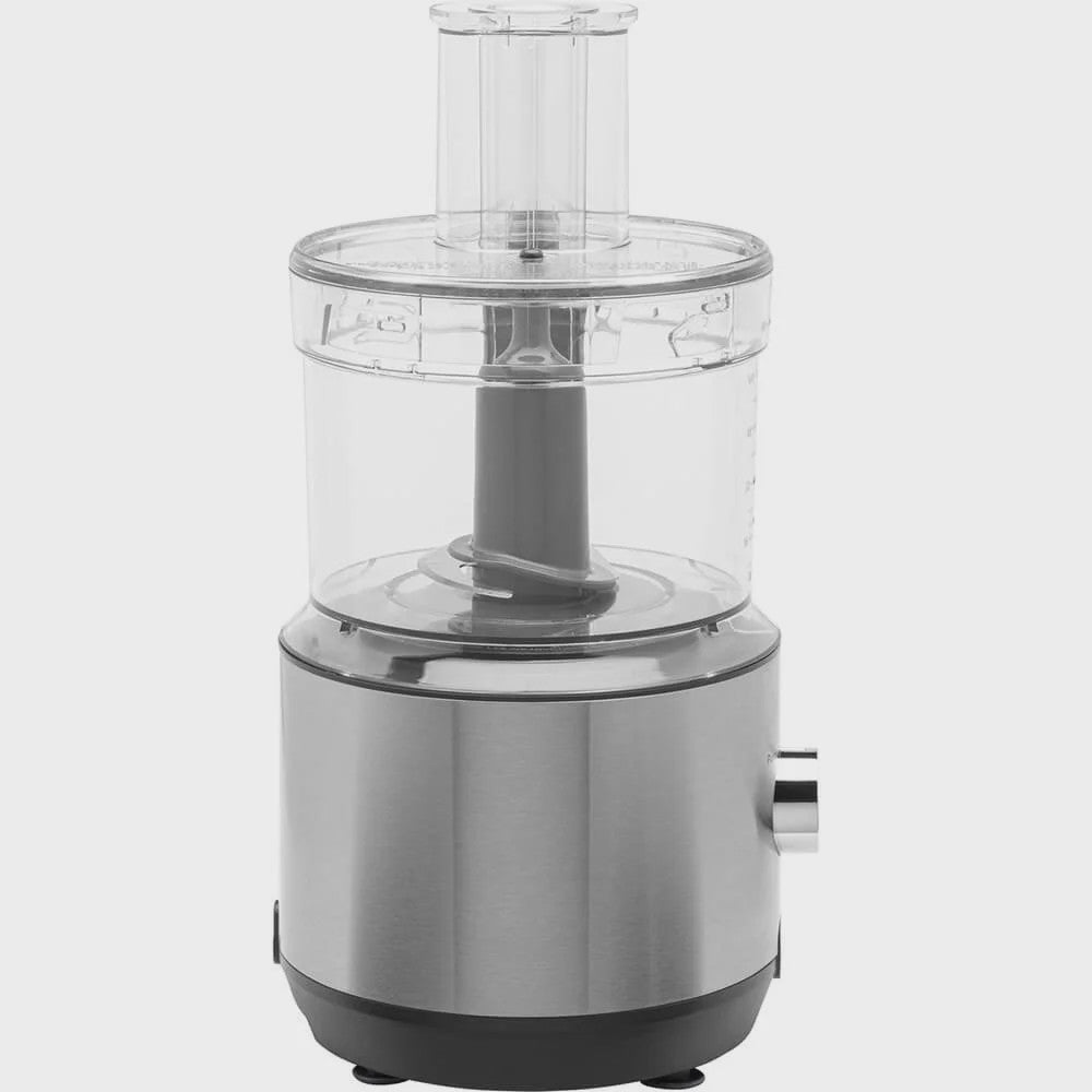 GE 550-Watt 12-Cup Food Processor with Accessories and Stainless Steel Blades, Stainless Steel