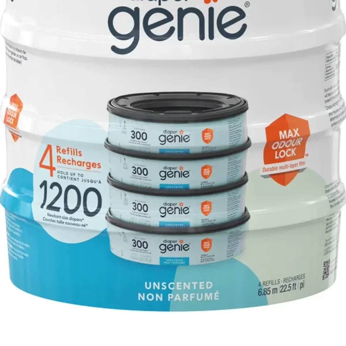 Unscented Round Refill, 4-pack