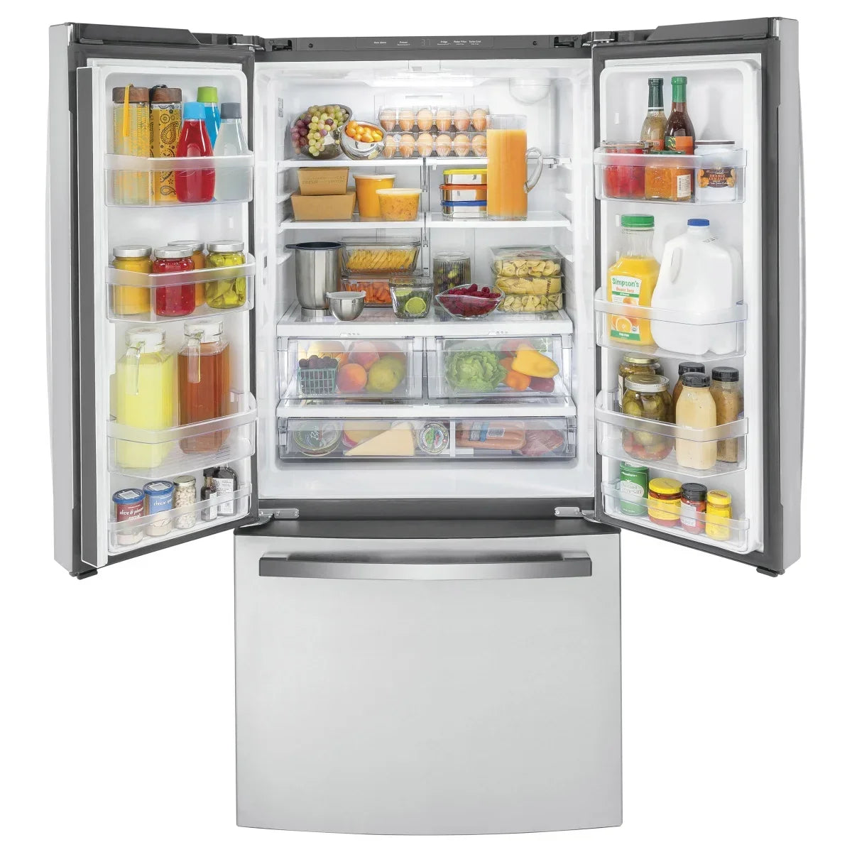 GE 33 in. 18.6 cu.ft. Bottom Freezer Counter Depth Refrigerator with Internal Water Dispenser