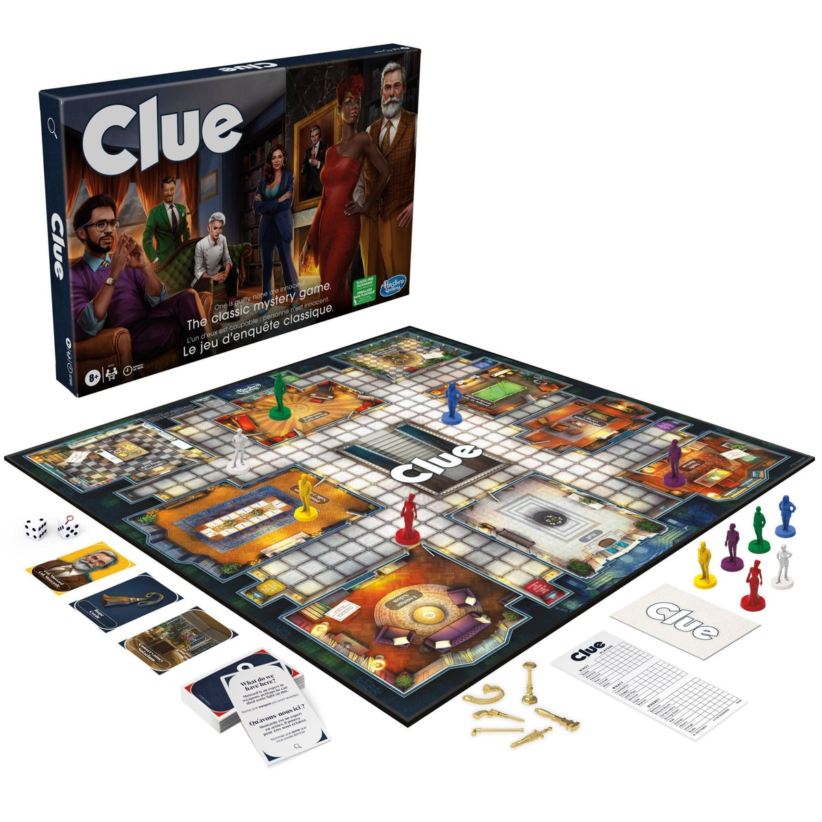 Games Clue Classic Mystery Board Game, Ages 8+
