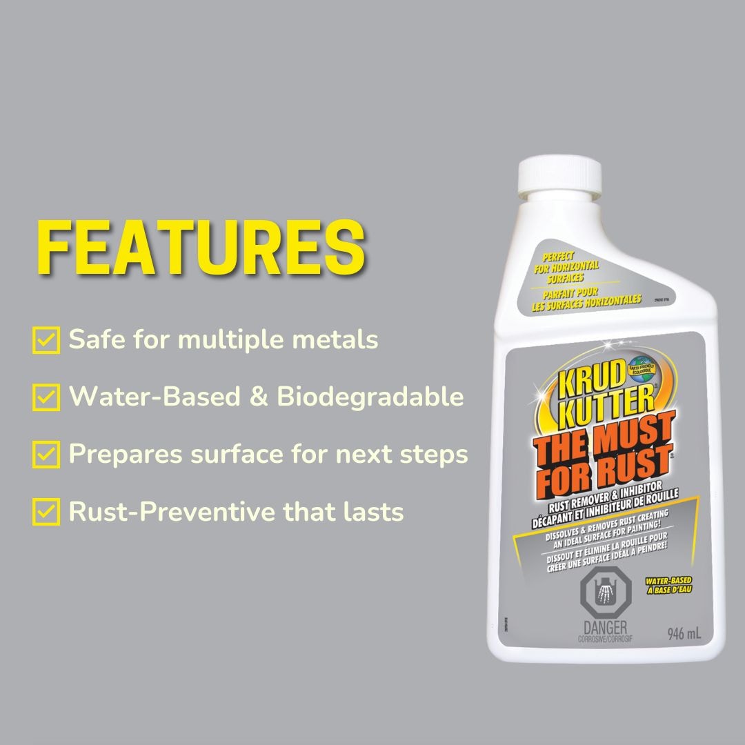 Water-Based Liquid Rust Remover & Inhibitor, Biodegradable, 946-mL