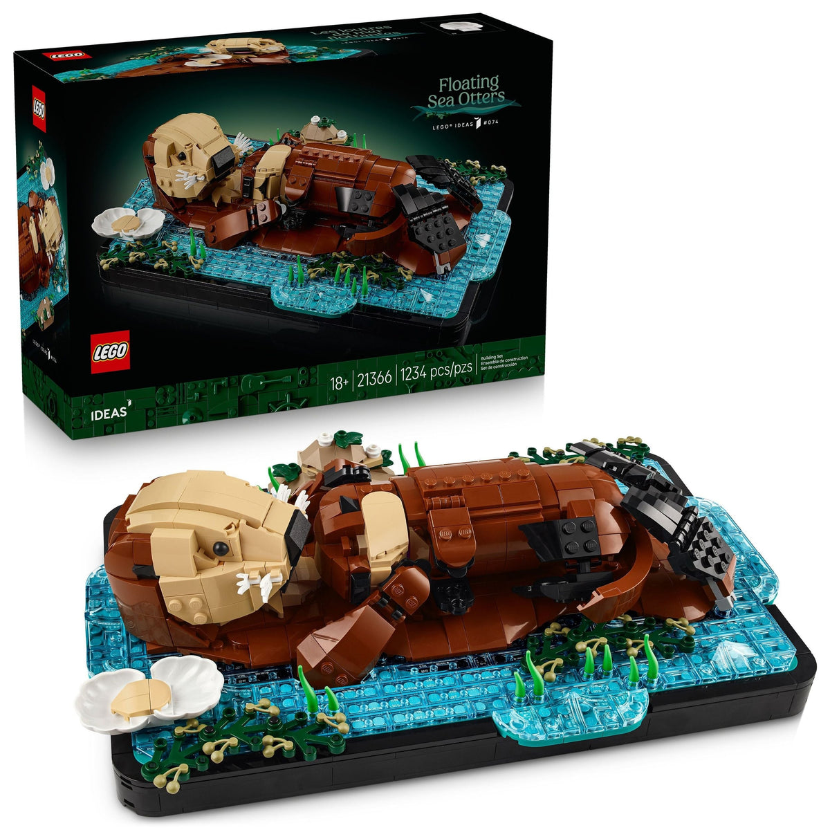Ideas Floating Sea Otters Building Toy Set - 21366, 1234-pc, Ages 18+