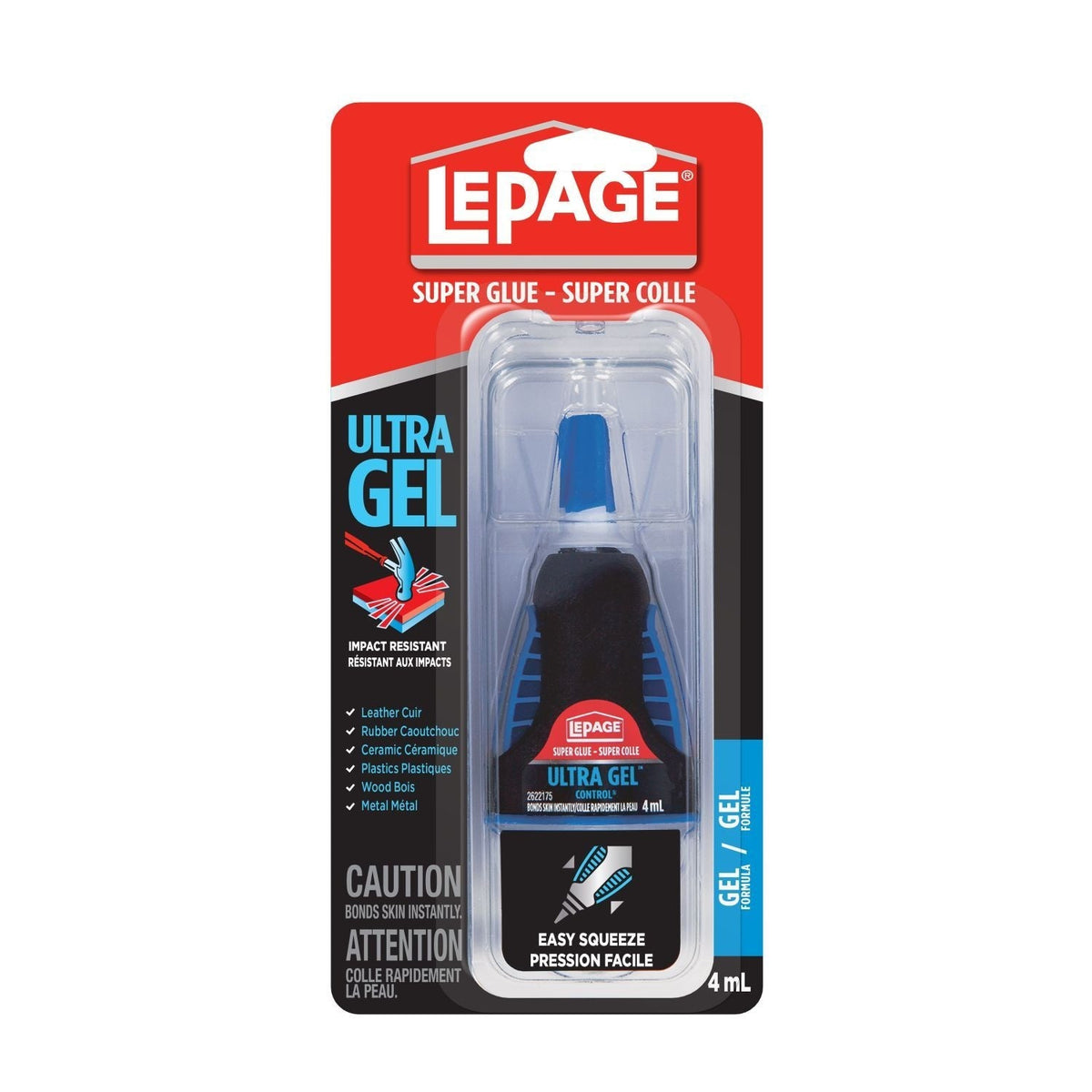 Ultra Gel Super Glue Adhesive, Bonds Plastic/Metal/Wood/Rubber/Ceramic/Glass, 4-mL