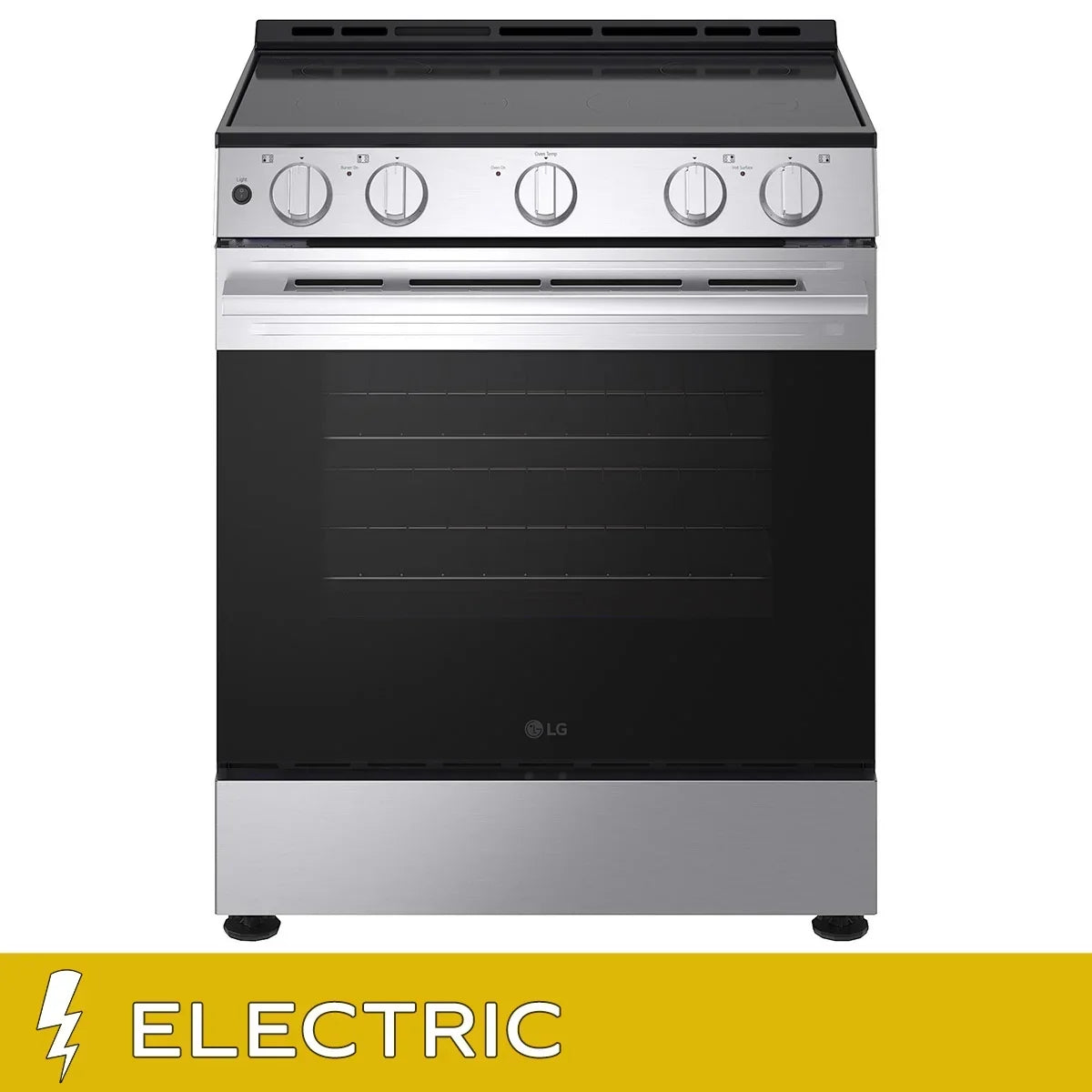 LG 30 in 6.3 cu ft. Stainless Steel Electric Slide-in Range with EasyClean and Pinch to Turn Safety Knobs