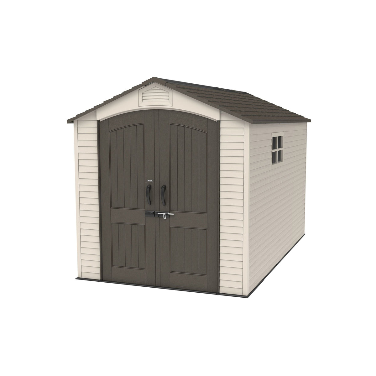 Lifetime Lockable Steel Shed, Beige, 7 x 12 -ft
