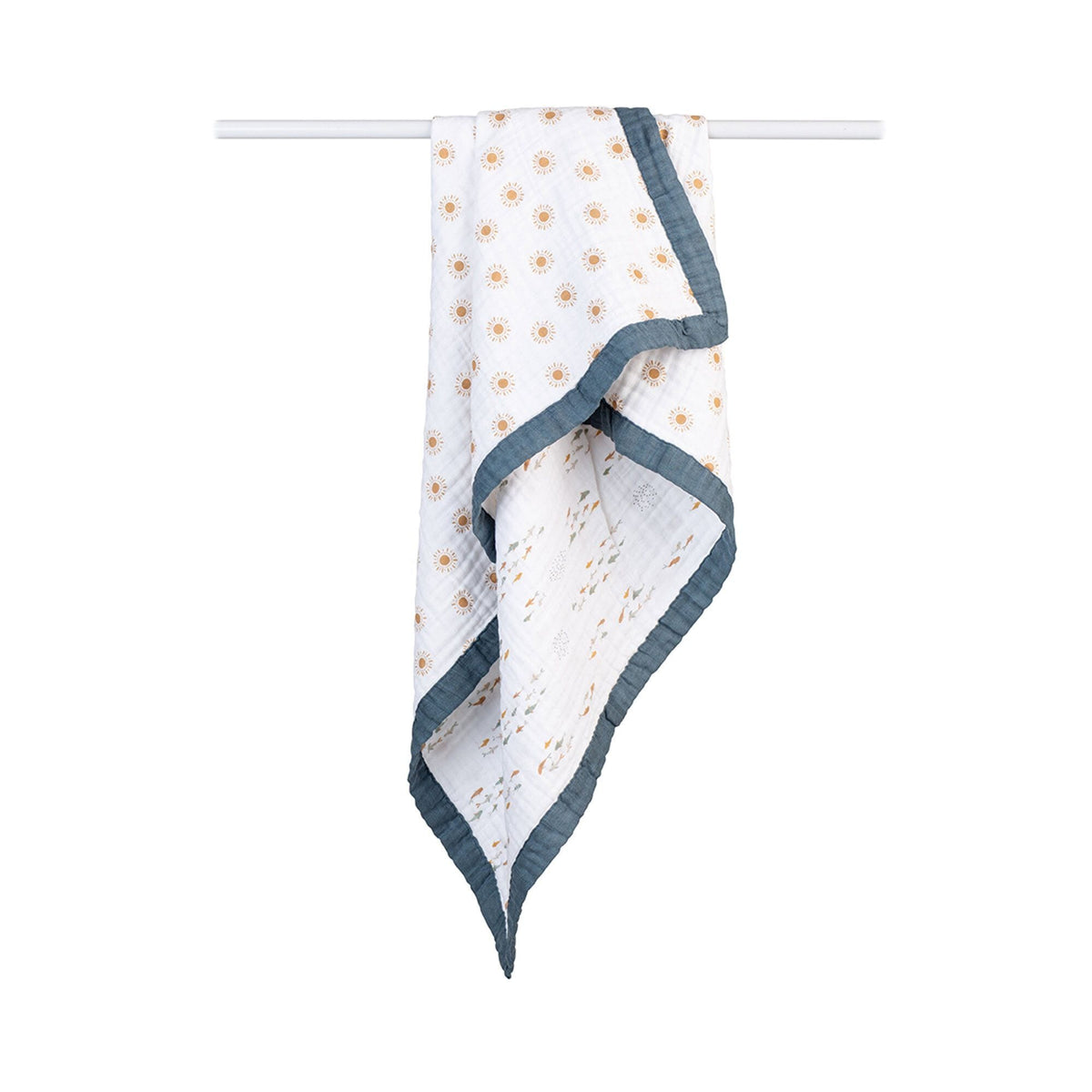 3-Ply Sun & Fish Reversible Muslin Blanket
