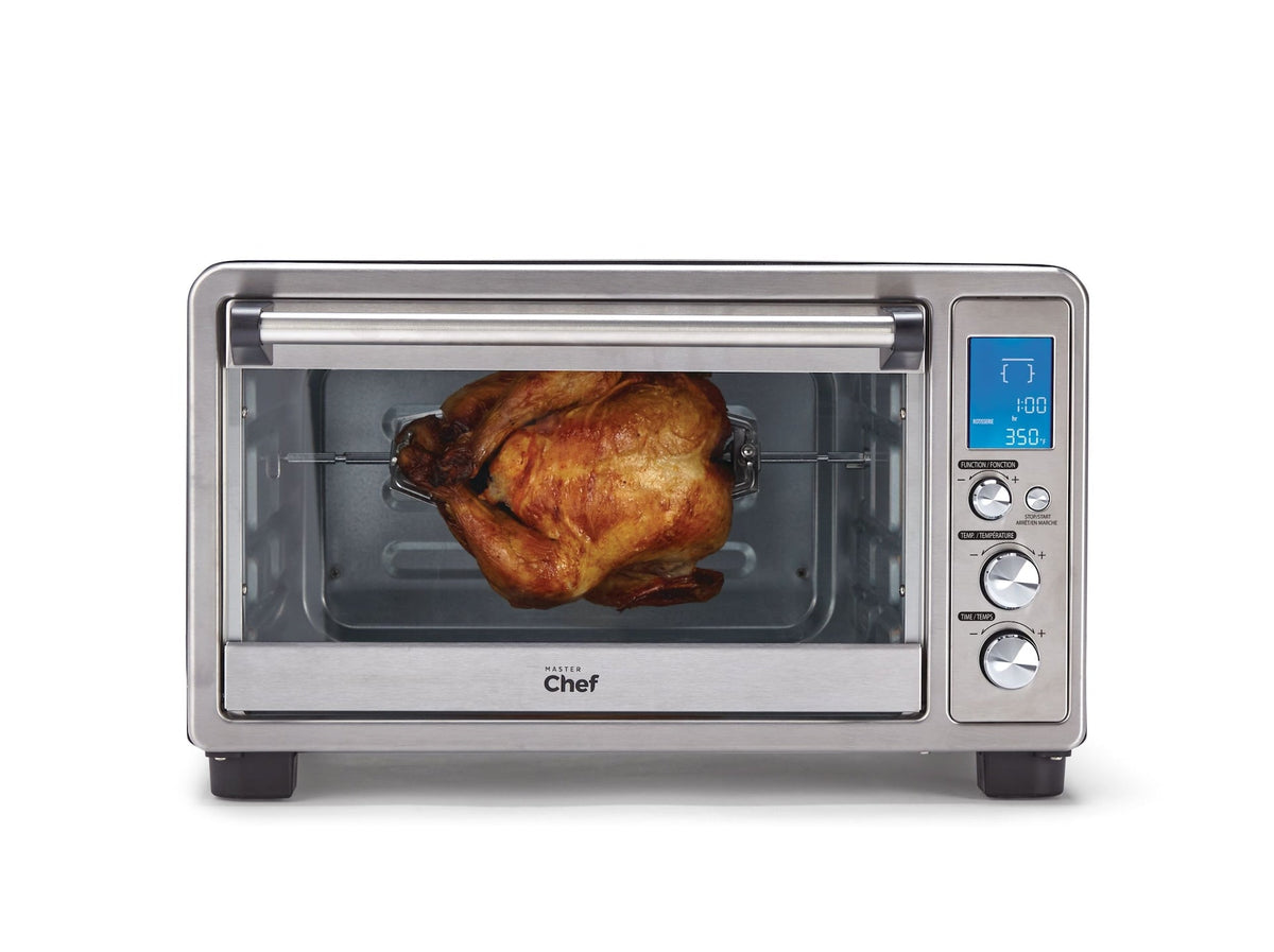 Digital Convection Toaster Oven with 10 Functions, Stainless Steel, 6-Slices