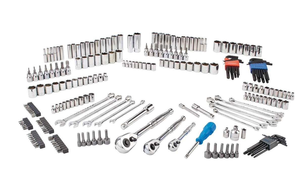 Socket Set, 233-pc, SAE / Metric, Nickel-Chrome Plating