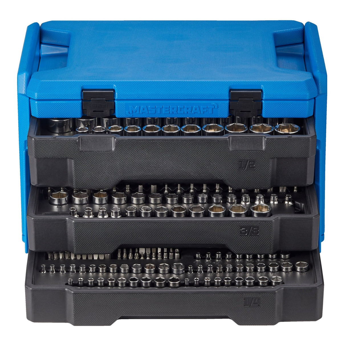 Socket Set, 270-pc, SAE / Metric, CRV, Nickel-Chrome Plating