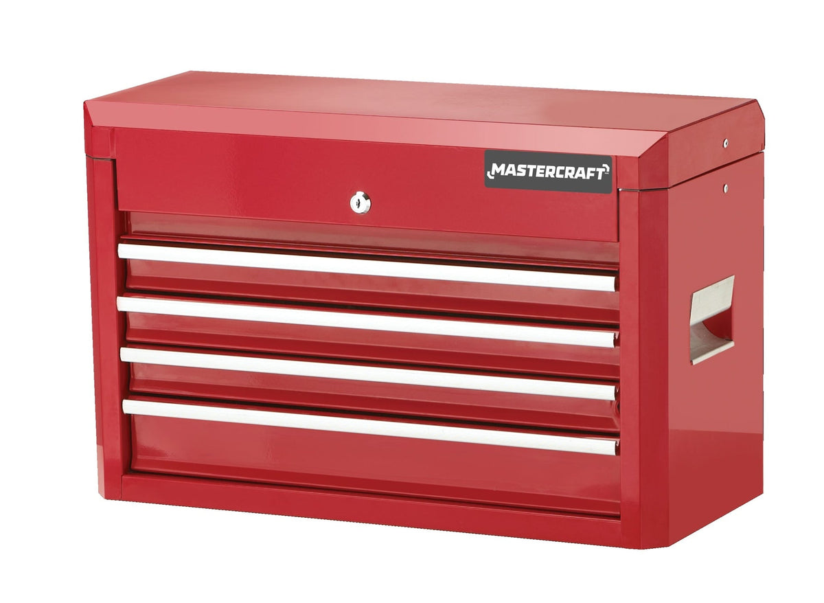 Tool Chest with 4 Drawers, Deep Red, 24-in