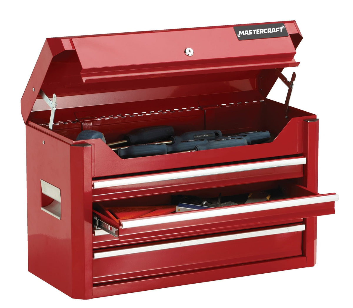Tool Chest with 4 Drawers, Deep Red, 24-in