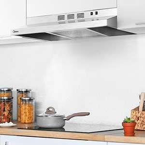 Basic 200 CFM Under the Cabinet Kitchen Exhaust Fan Range Hood, Stainless Steel, 30-in