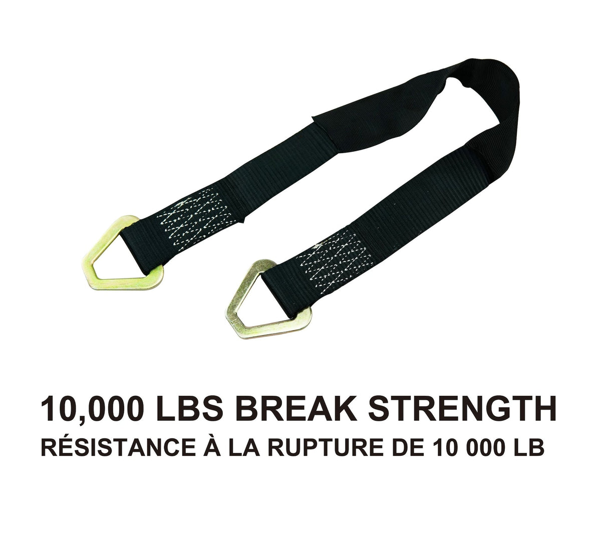 10,000-lb Axle Strap, with D-rings, 2-in x 31-in
