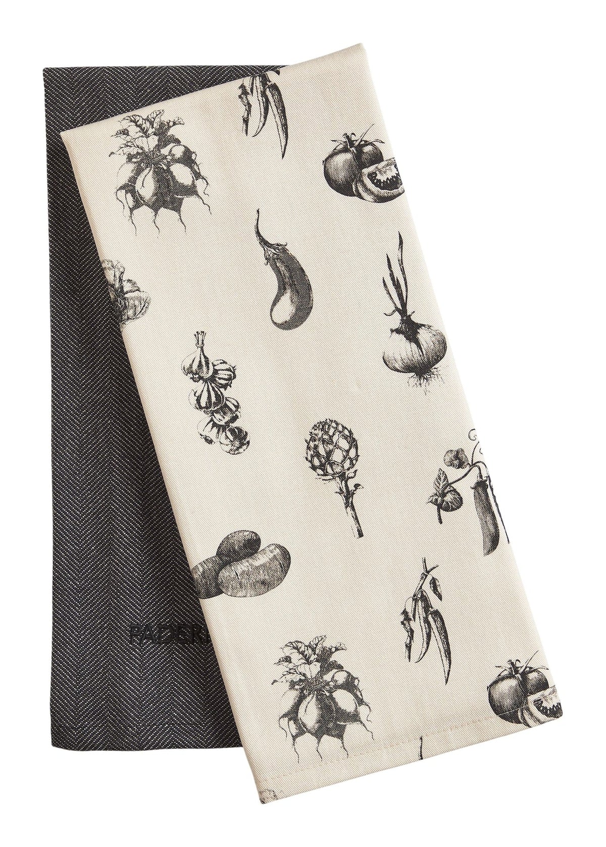 All-Purpose Cotton Kitchen Towels, Grey, 2-pk
