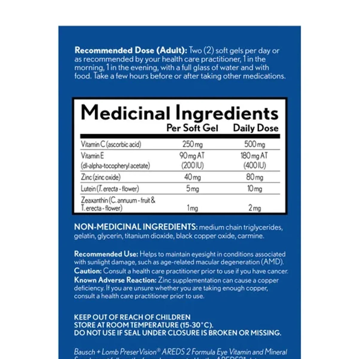 PreserVision Eye Vitamin and Mineral Supplement AREDS2, 210 Softgels