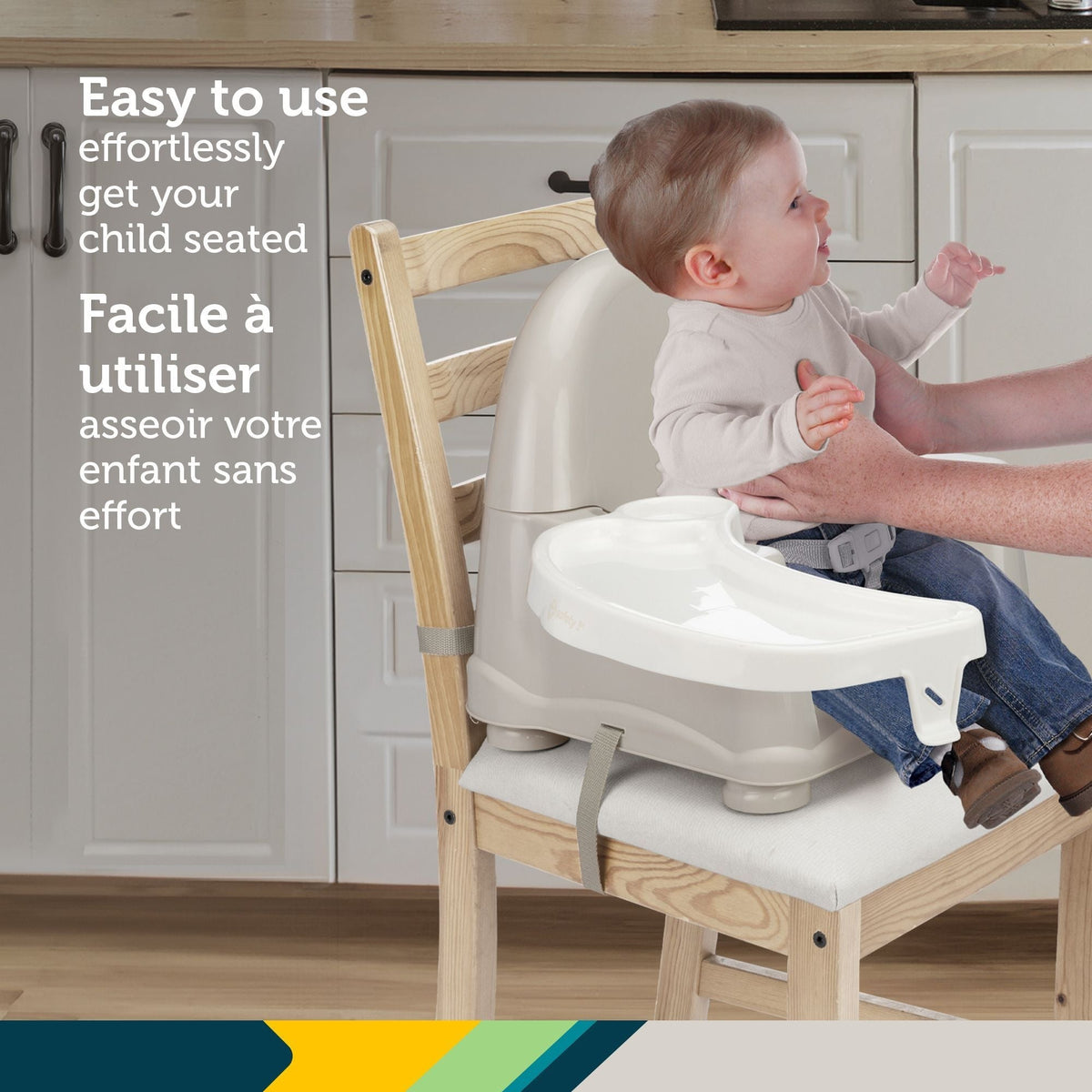 Easy Care Taupe Swing Tray Booster Seat