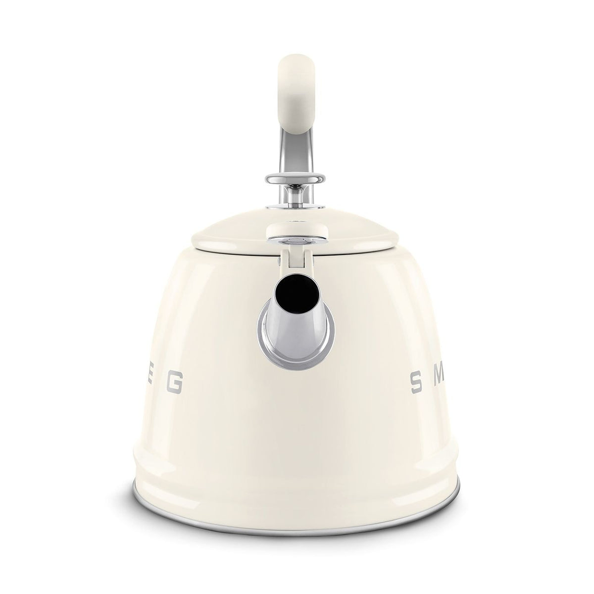 Traditional Stove Top Whistling Kettle, Cream, 2.3-L