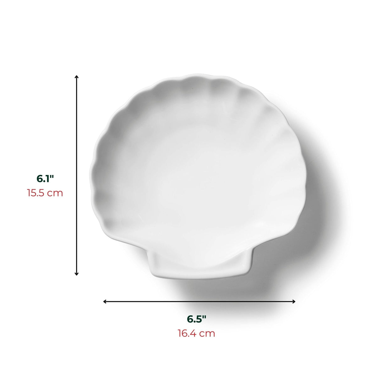 Gourmet Bistro Shell Dishes, 2 Piece, White