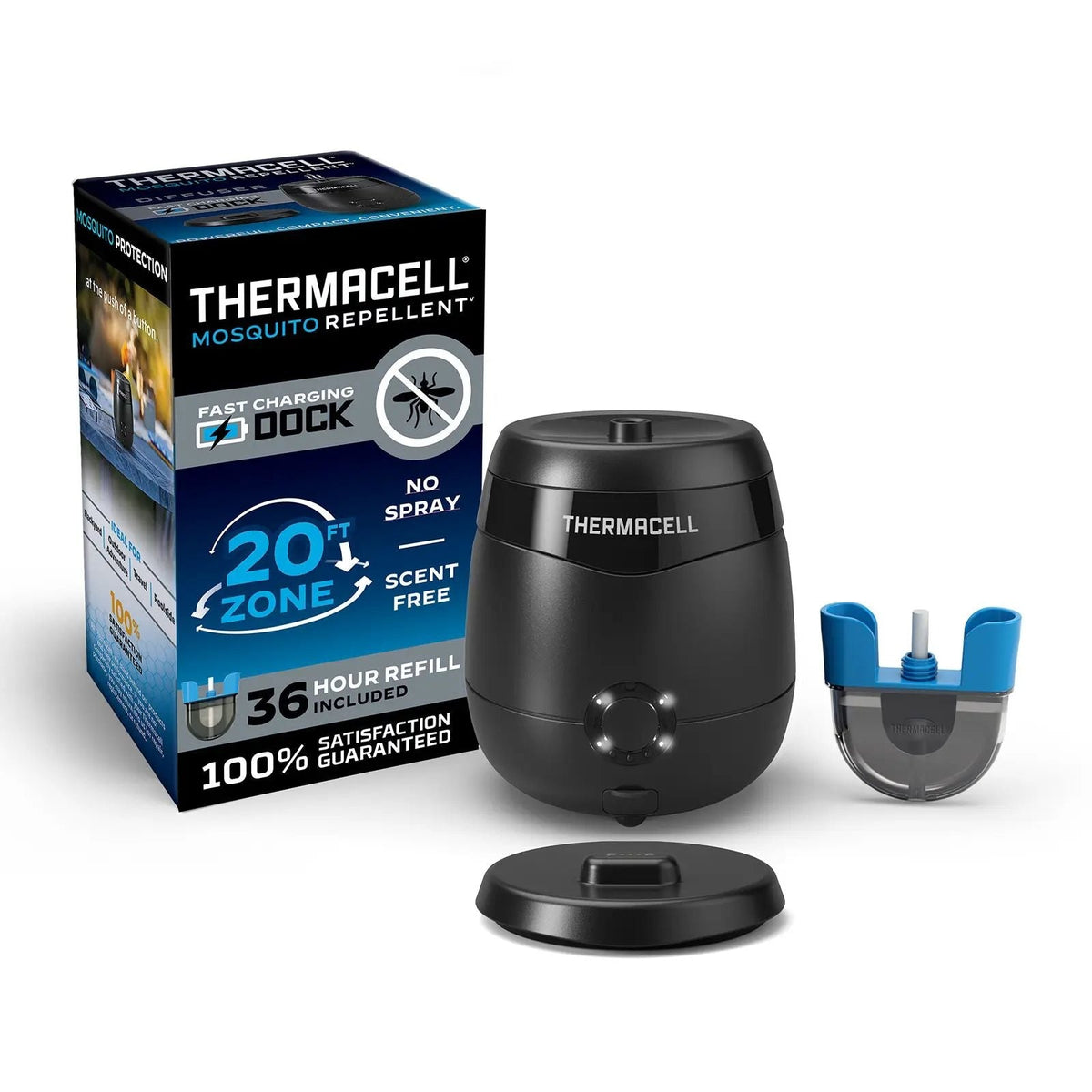 E-ZoneGuard Patio+ Rechargeable Mosquito Repeller with 36-Hr Refill and 6.5-Hr Battery