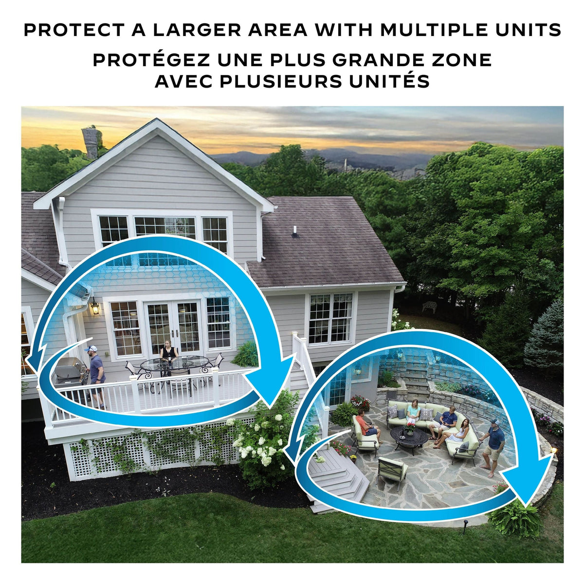 E-ZoneGuard Patio+ Rechargeable Mosquito Repeller with 36-Hr Refill and 6.5-Hr Battery