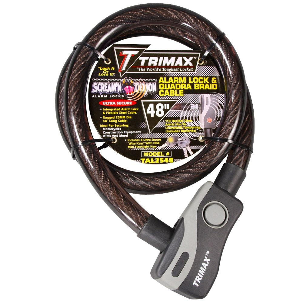 48-in Alarmed Lock Chain with Quadra Braid Cable