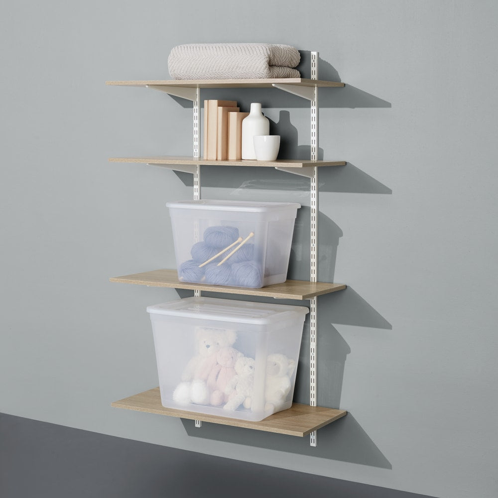 type A Floating Wall Shelf Board, Oak Sonoma Finish, 16 x 35-in
