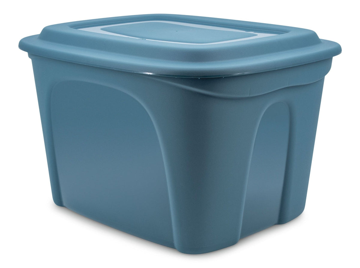 type A Stackable Storage Box with Lid, 72-L, Blue