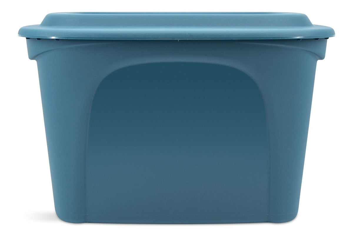 type A Stackable Storage Box with Lid, 72-L, Blue