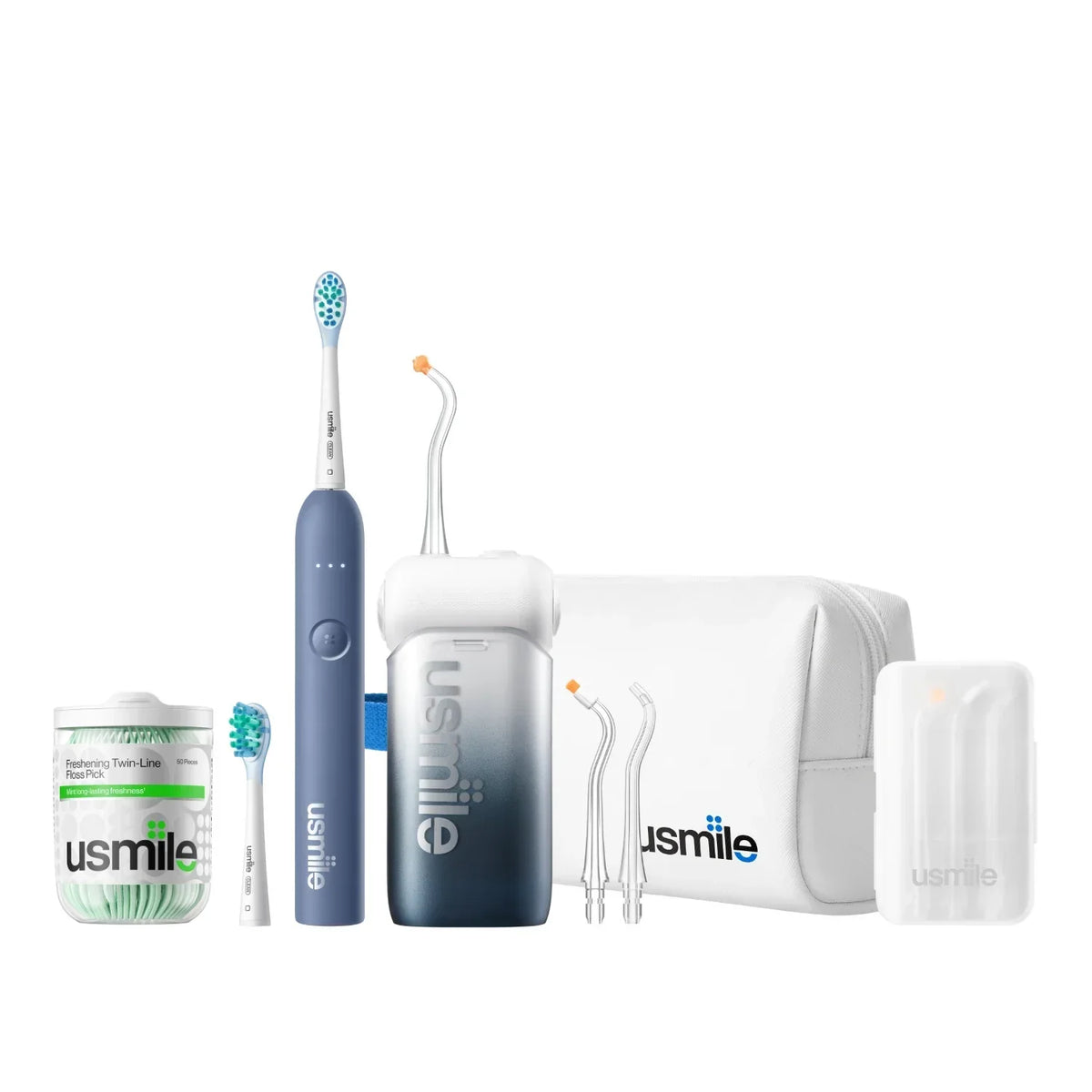 usmile C10 Water Flosser x P10 S Electric Toothbrush Travel Pack
