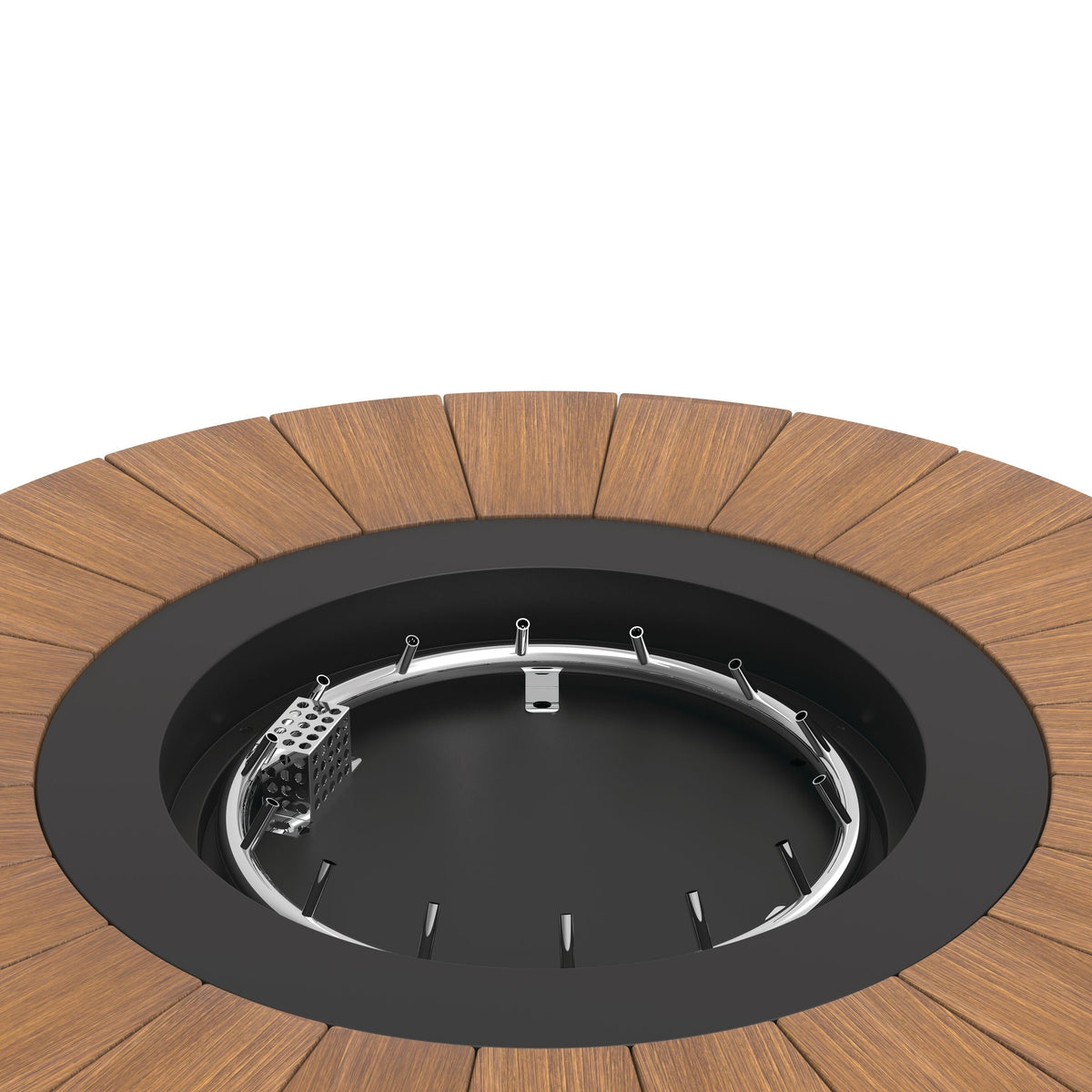 Round Outdoor Gas Fire Table, 65,000 BTUs, 36-in