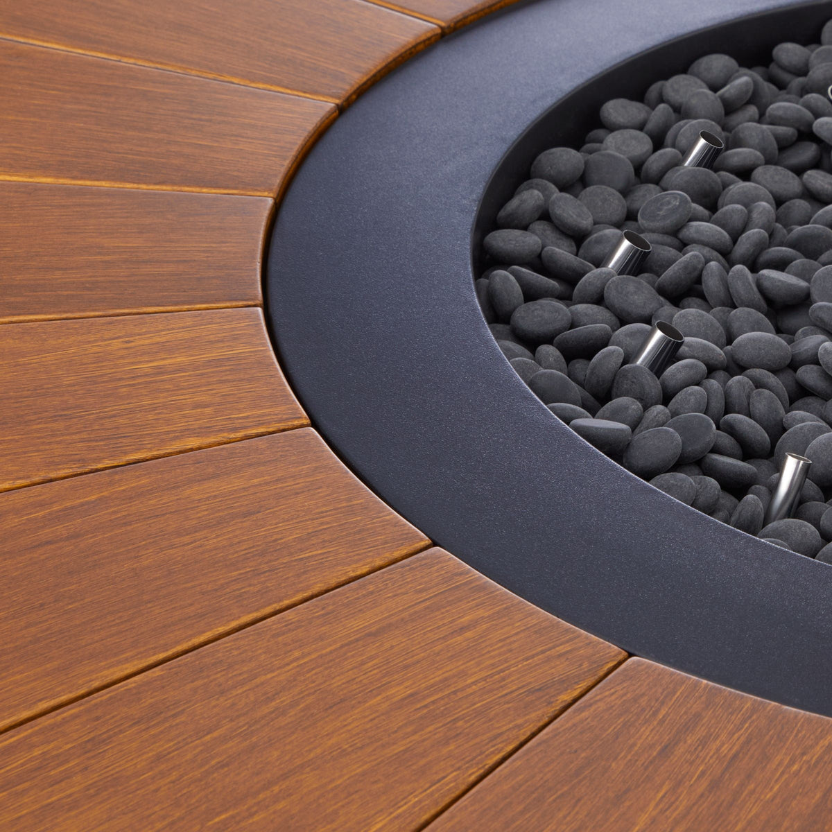 Round Outdoor Gas Fire Table, 65,000 BTUs, 36-in