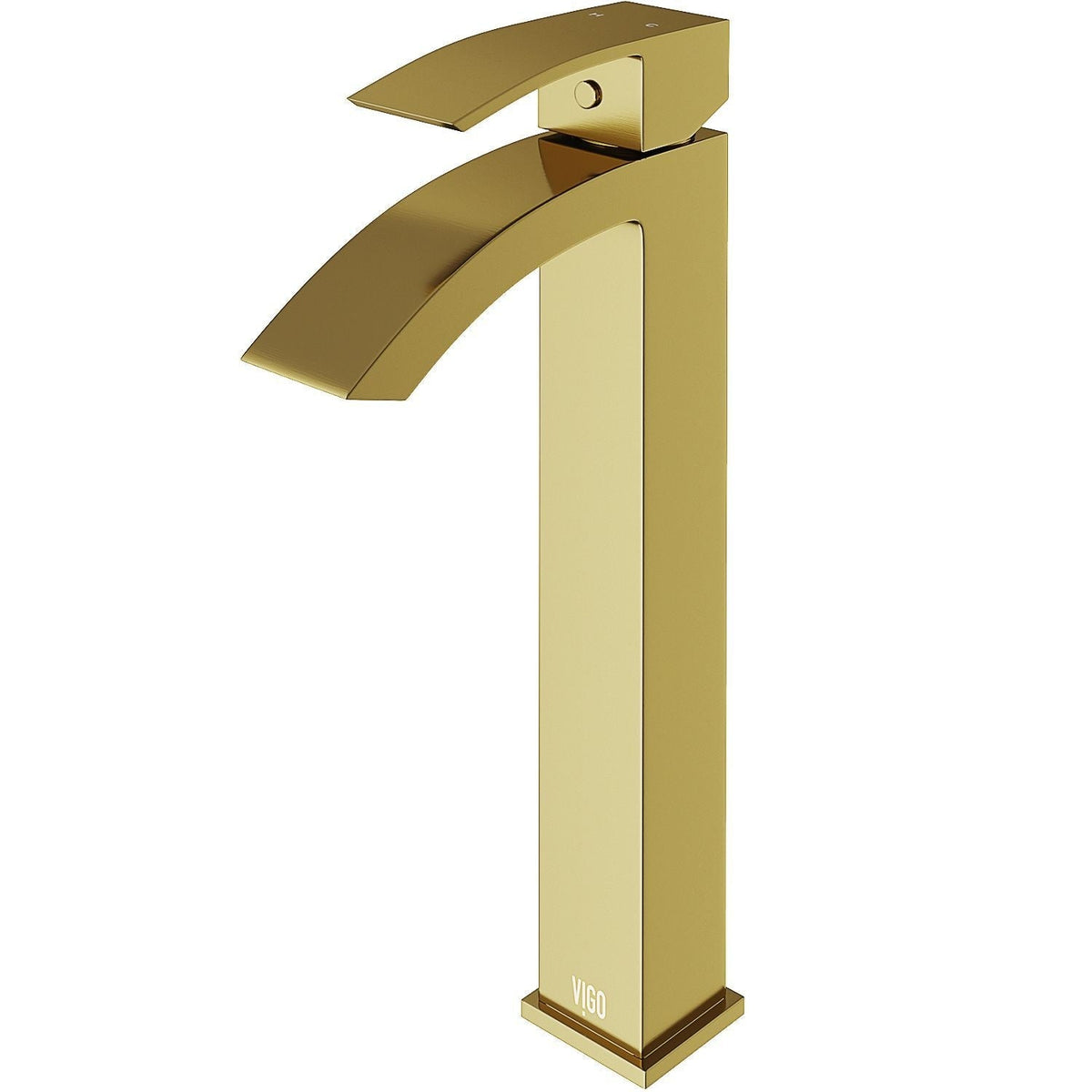 Duris Single Handle Vessel Sink Bathroom Faucet with Deck Plate, Matte BGold