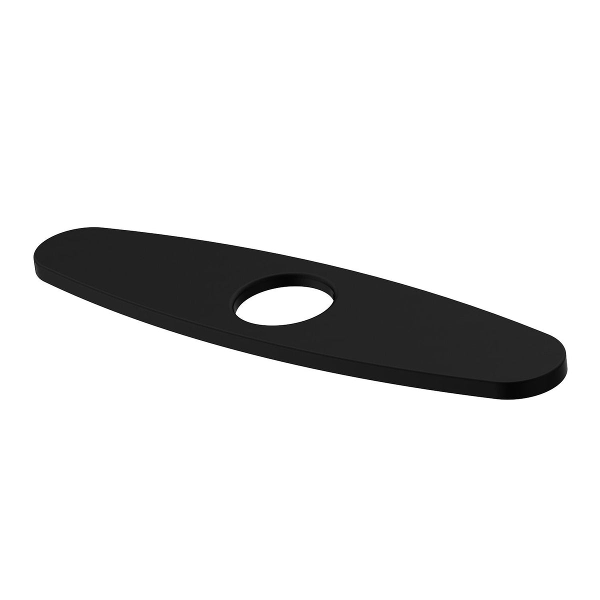 Kitchen Sink Faucet Hole Cover Deck Plate For 1 or 3 Hole, Matte Black, 10-in